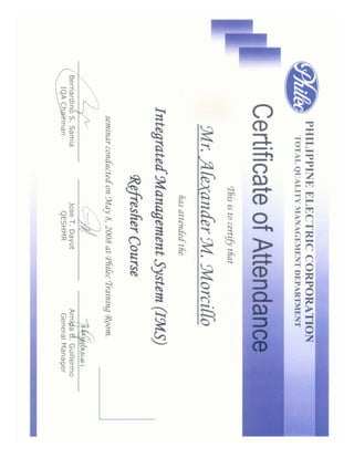 Philec IMS certificate