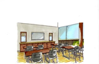 rendering class rooms for in design