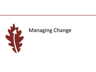 Managing Change
 