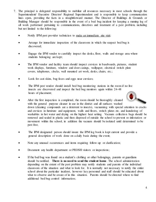 bed bug guide for schools with additional graphics for a5 format bed bug letter to parents
