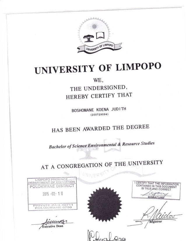 cert degree