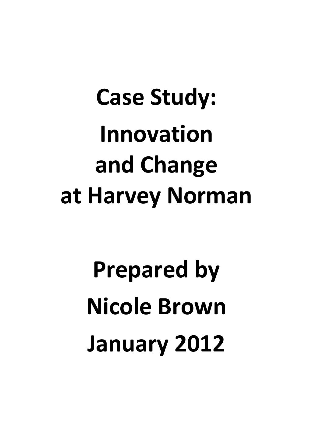 change innovation case study