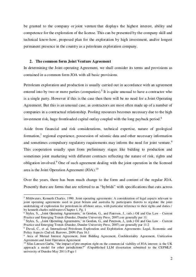 operating agreement between two companies