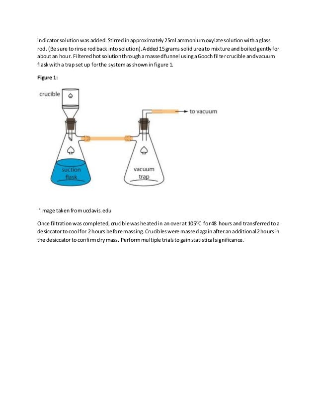 Gravimetric Determination Of Calcium Concentration In Caco3
