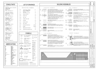 H:ARCH121Newfolderuntitled.png
1201
PROJECTCOURSE
DATE
DRAWNBYADDRESS
DWGTITLESCALE
DWGNO
A0.01
INSTRUCTOR
EXTERIOREXT
FINISH FLOOR ELEVATION
GEORGIAN WIRED GLASS
FLR
F.D.
EX. (EXIST)
F.G.
GWB
G.W.G.
FIN. FLR. ELEV. (F.F.E.)
FIN
GYPSUM WALL BOARD
FLOOR DRAIN
FIXED GLAZING
FINISH
FLOOR
EXISTING
L
CLG
CONC
C.S.R.
COL.
DET
CT
E
DN
B/0
BLDG
CL
C
CERAMIC TILE
DOWN
DETAIL
EAST
CONCRETE
COMPUTER SERVER ROOM
COLUMN
CEILING
BOTTOM OF
CENTERLINE
BUILDING
CLOSET
ABV. ABOVE
W/O
VCT
W
W/W/
SL
VB
T/C
T/O
TYP
ST
SL/DR
WITHOUT
STEEL
SLOPE
TYPICAL
TOP OF
WITH
WEST
VINYL COMPOSITE TILE
VAPOUR BARRIER
SLOPE TO DRAIN
TOP OF CURB
OPP.
PRO.
SAN.
N.
S.
ME
N.I.C.
N.T.S.
SOUTH
MAIN ENTRANCE
NORTH
NOT IN CONTRACT
SANITARY
OPPOSITE
PROPOSED
NOT TO SCALE
STOR STORAGE
JANITORJAN
EE EMPLOYEE ENTRANCE
CPRT CARPET
M METRES
 