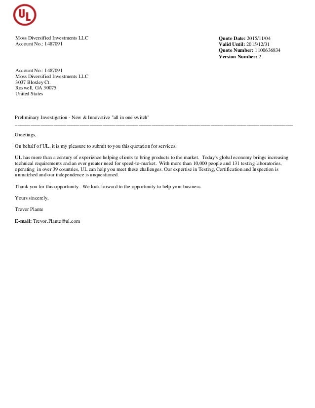 ul quote letter 1100636834 quote letter