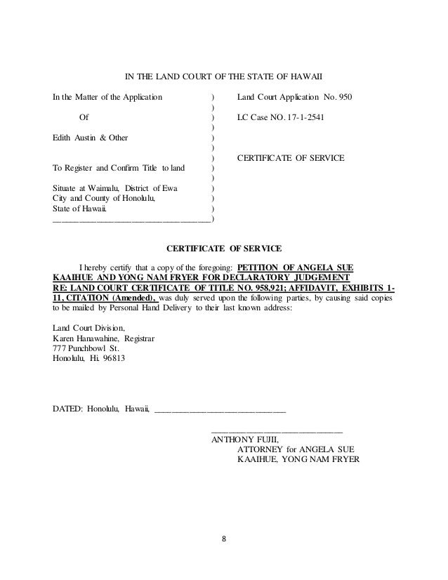 Angela Kaaihue Files Land Court Petition