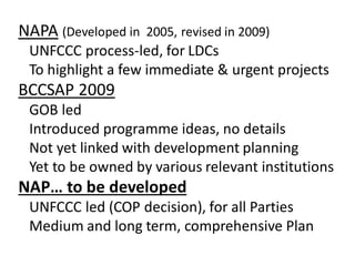 Bangladesh experience in integrating climate change into national ...