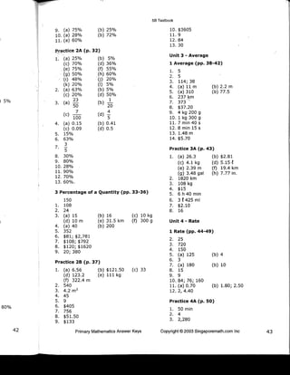 Singapore Math - 5B - Answer Keys | PDF