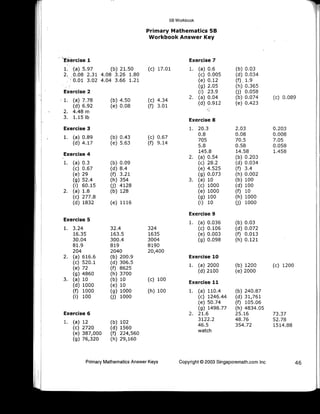 Singapore Math - 5B - Answer Keys | PDF