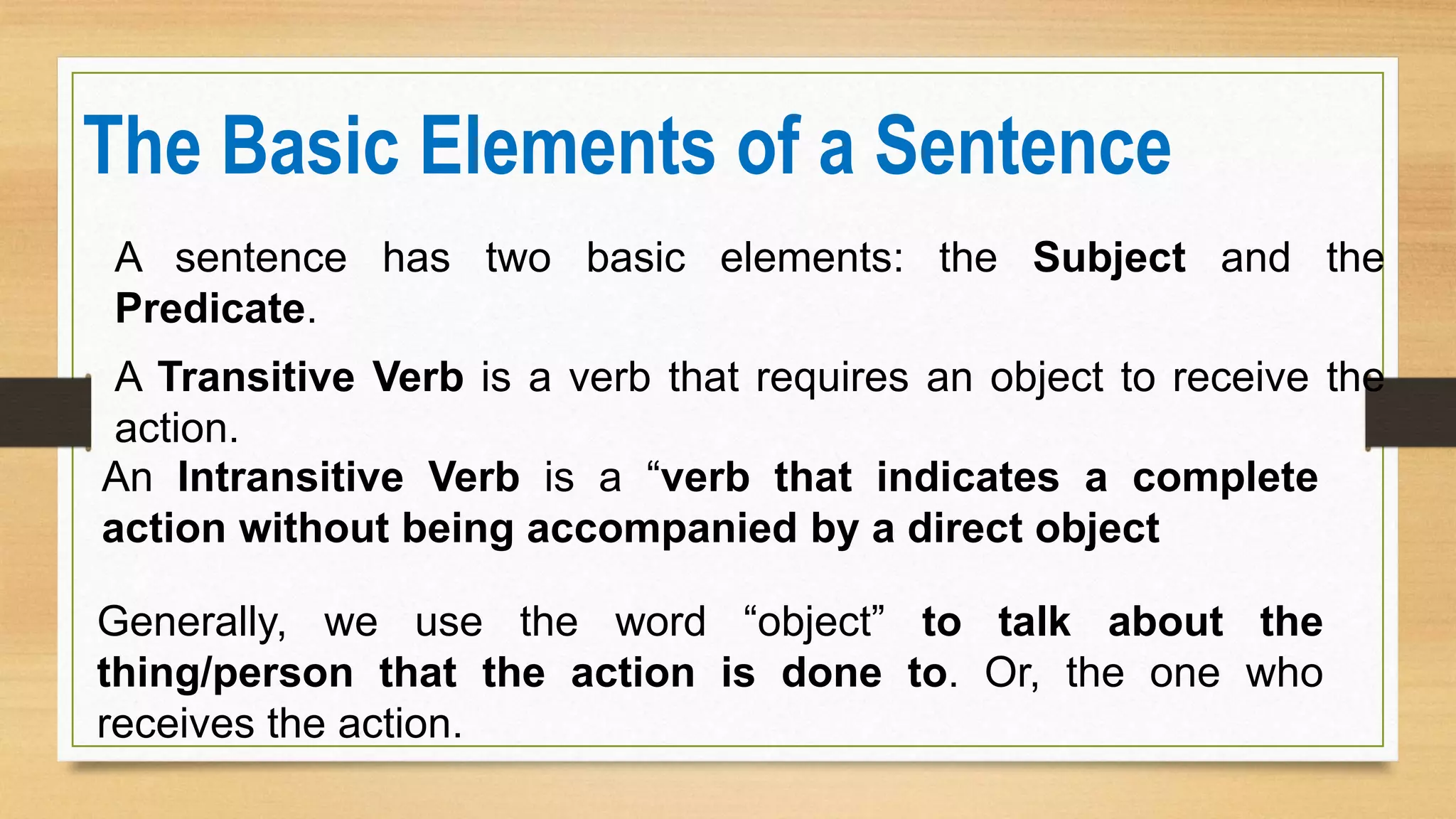 The Five Basic Sentence Patterns In English – Postgray