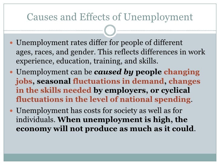 what are the effects of unemployment
