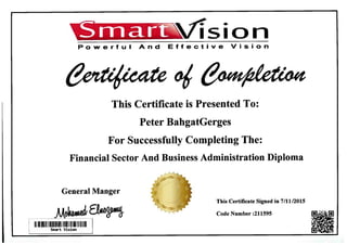Financial Sector And Business Administration Diploma