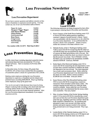 Loss Prevention Newsletters