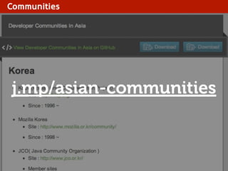 Communities

j.mp/asian-communities

 