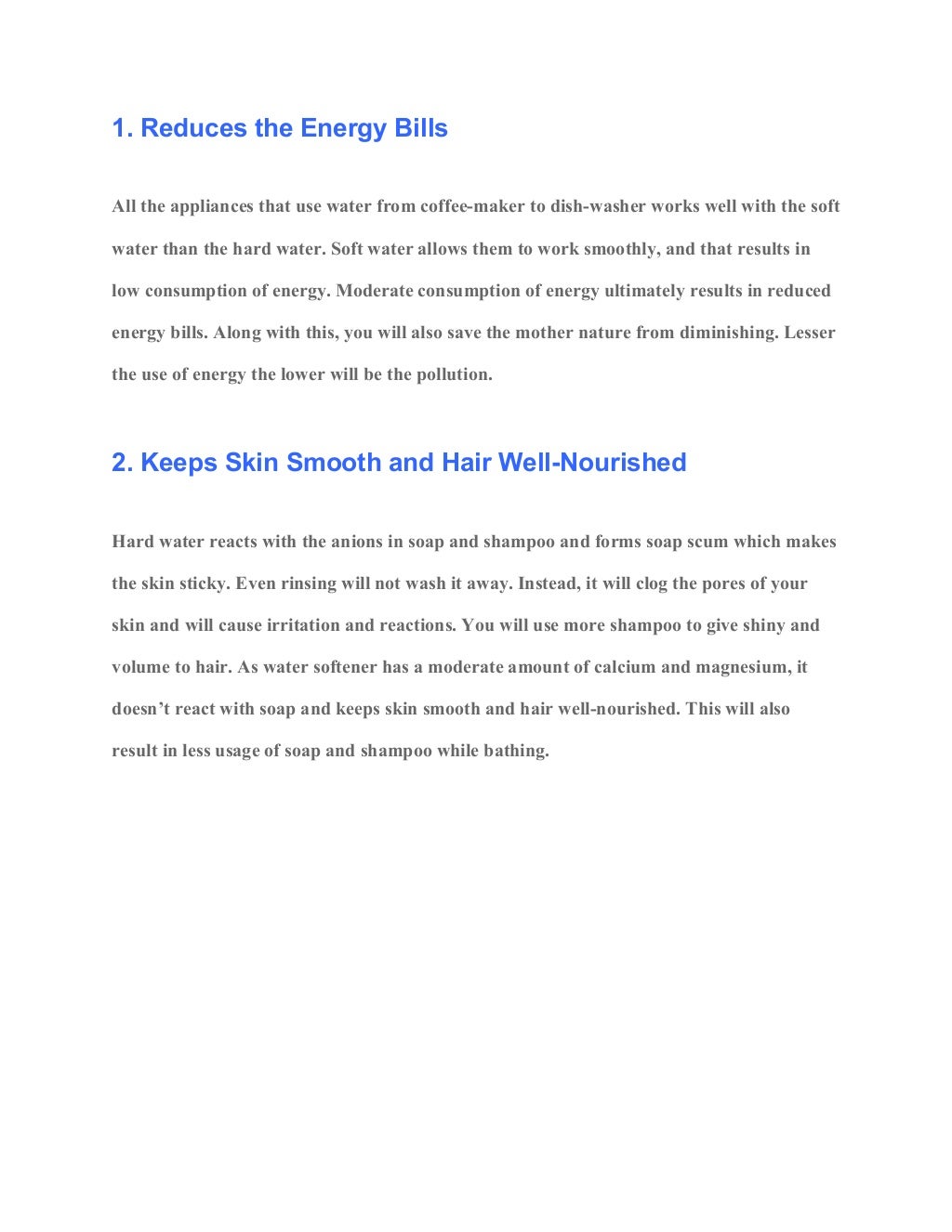 5 benefits of having a water softener