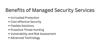 Benefits of Managed Security Services | PDF