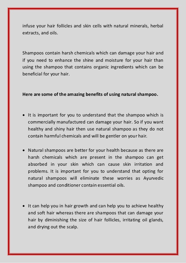 5 Benefits of Using Organic Shampoo