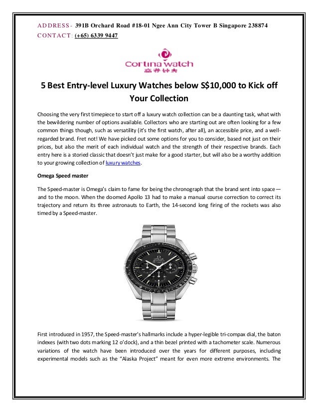 entry level luxury watches