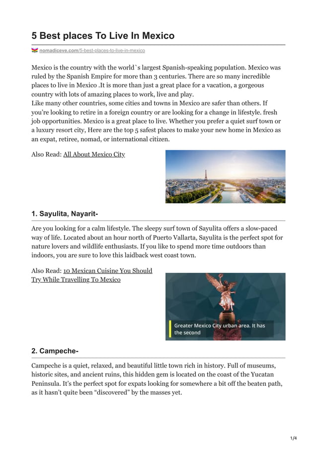 5 Best places To Live In Mexico.pdf