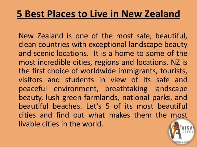 5 best places to live in New Zealand