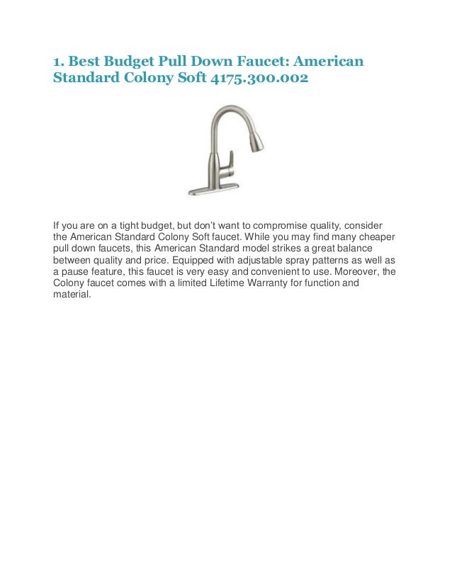 5 Best Pull Down Kitchen Faucets
