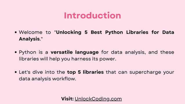5 Best Python Libraries For Data Analysis | PDF | Graphics Software ...