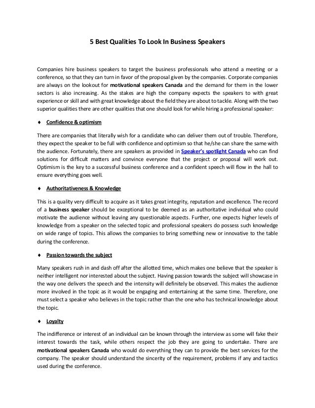 how can be a good speaker