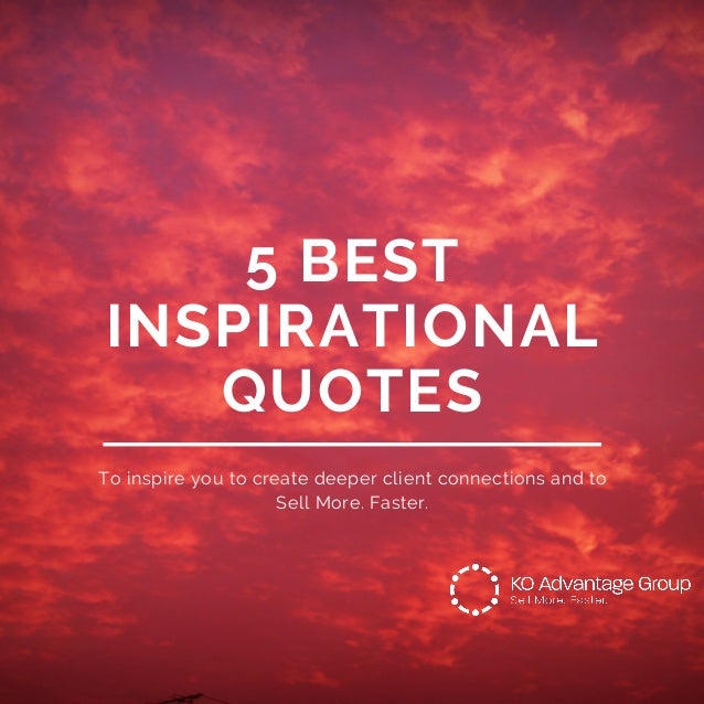 5 Inspirational Sales Quotes