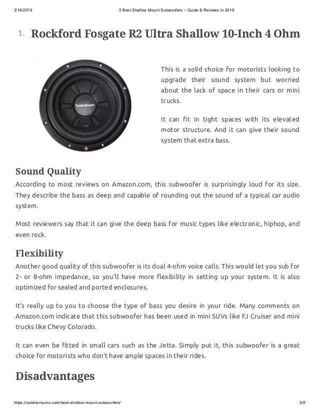 shallow mount subwoofer vs regular best 8 inch shallow mount subwoofer