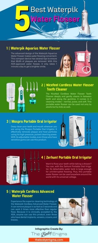 5 best waterpik water flosser [Infographic]