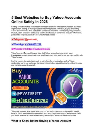 5 Best Websites for Buy Yahoo Account Solutions in 2026.docx