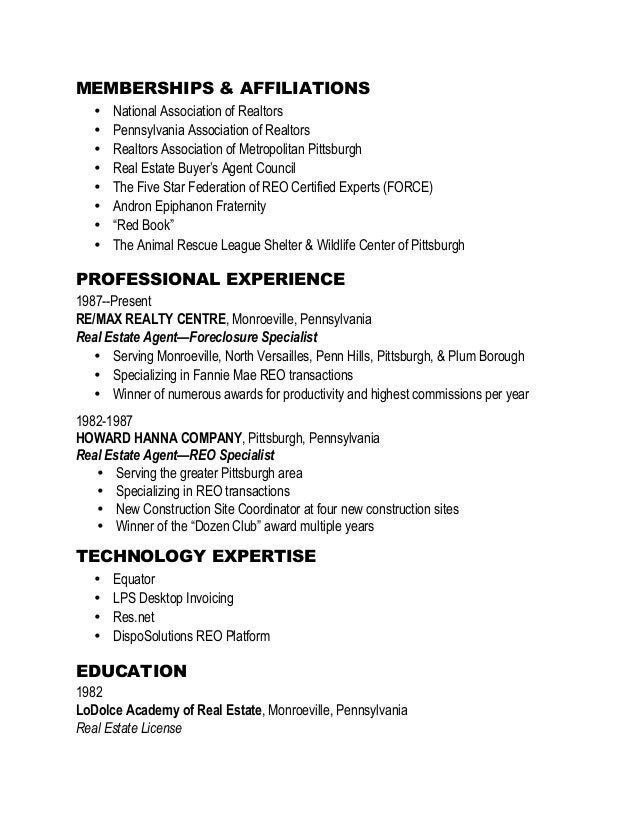memberships on resumes