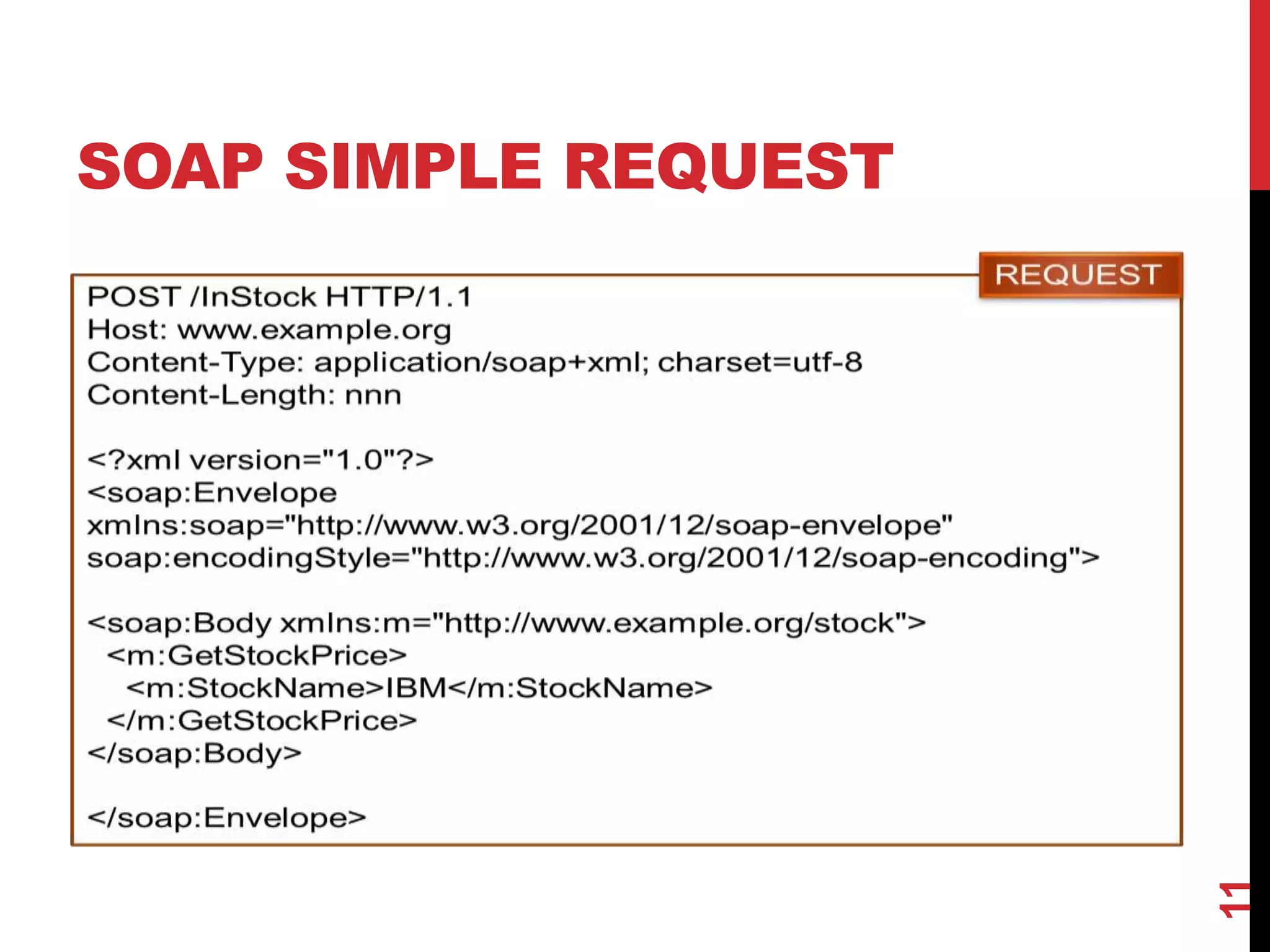 SOAP SIMPLE REQUEST
11
 