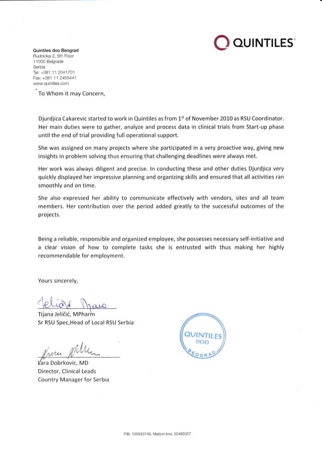 letter of recommendation quintiles 2016 probation letter of recommendation