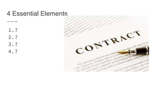 4 Essential Elements
1.?
2.?
3.?
4.?
 