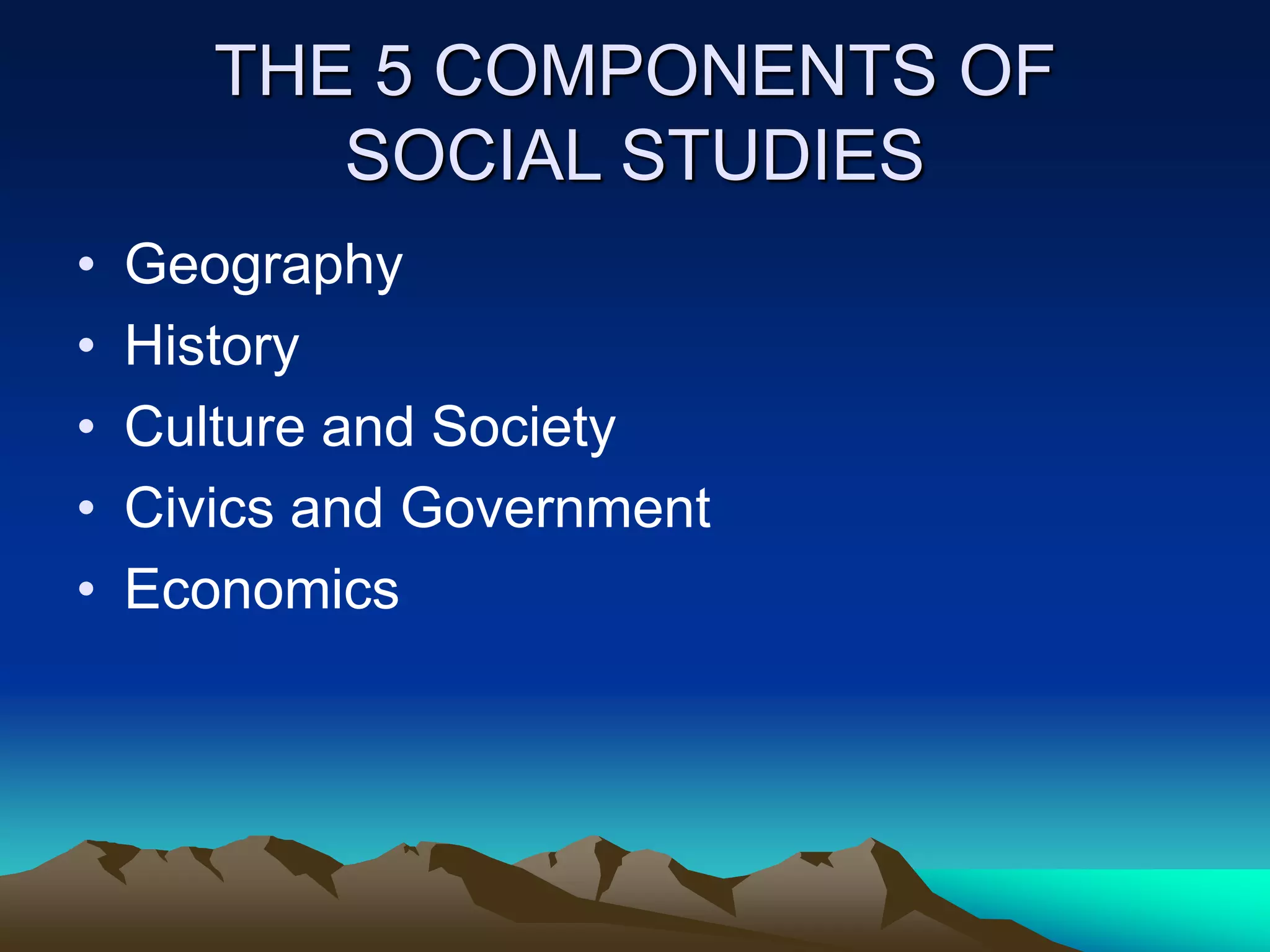 5 branches of social studies PPT
