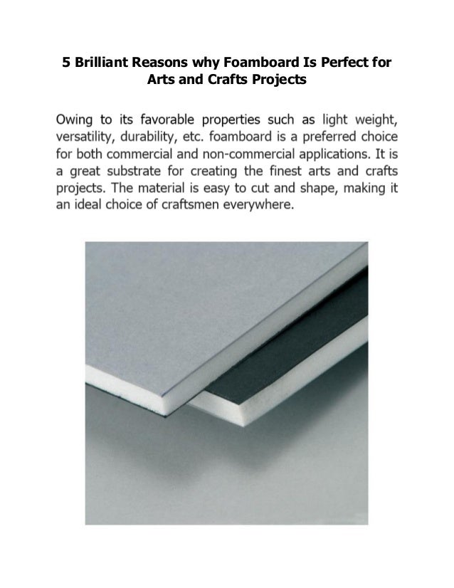 5 Brilliant Reasons why Foamboard Is Perfect for Arts and Crafts Projects