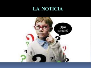LA NOTICIA
¿Qué
sucedió?
 