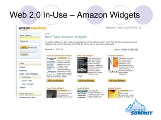 Web 2.0 In-Use – Amazon Widgets 