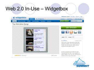 Web 2.0 In-Use – Widgetbox 
