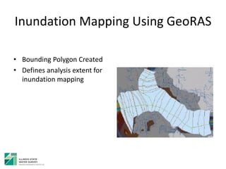 Inundation Mapping Using GeoRAS
• Bounding Polygon Created
• Defines analysis extent for
inundation mapping
 