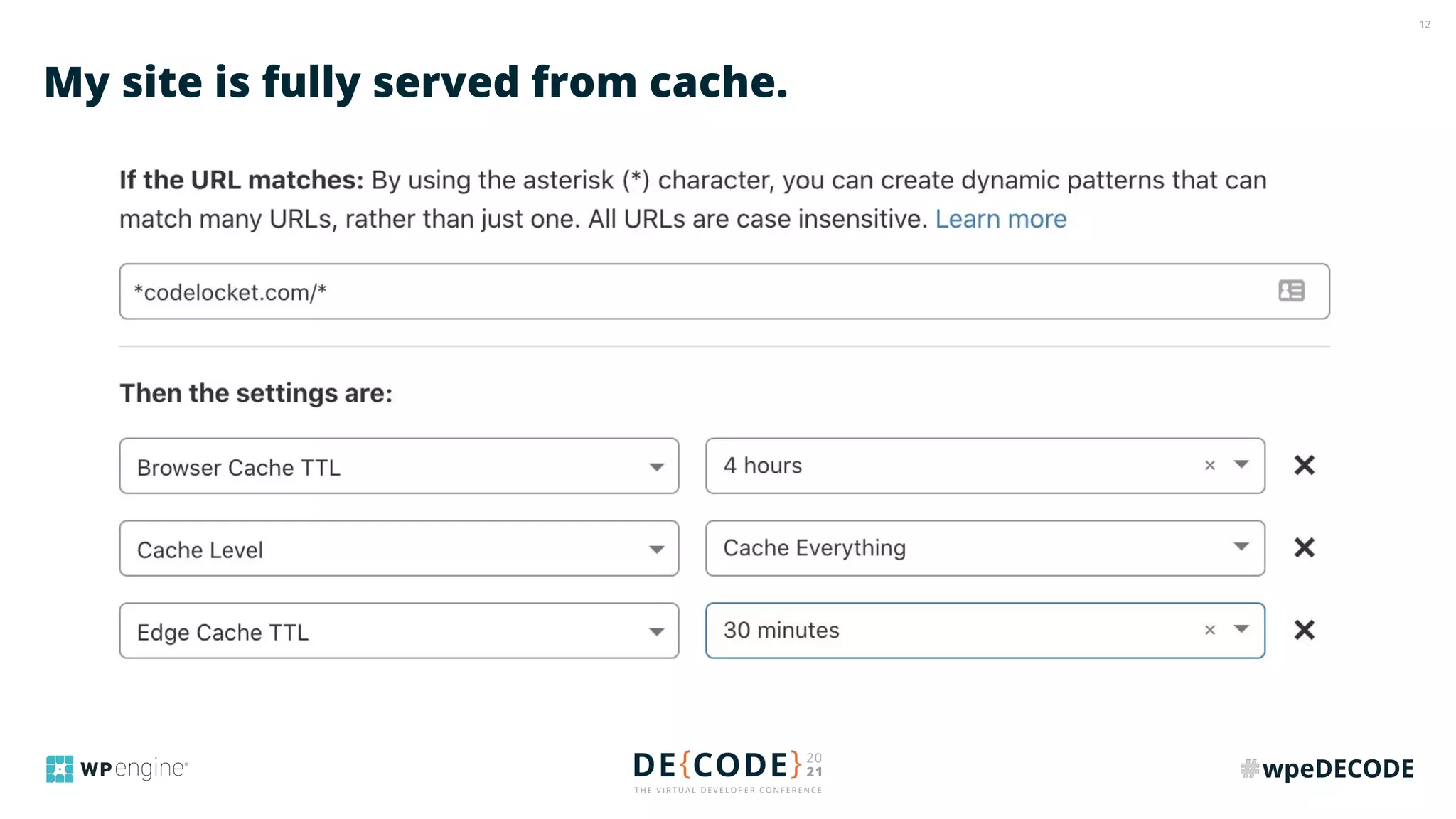 12
My site is fully served from cache.
 