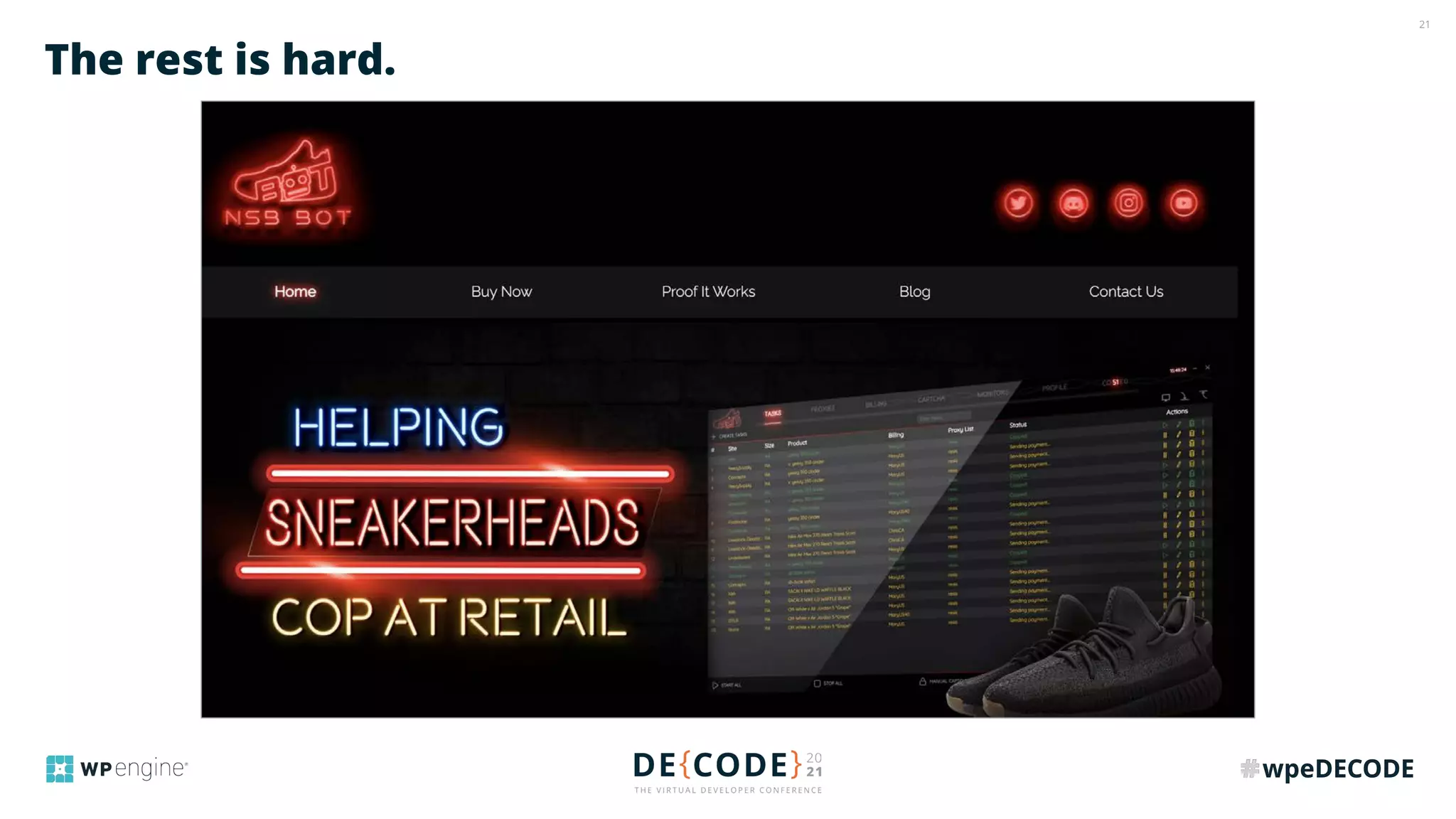 21
The rest is hard.
 