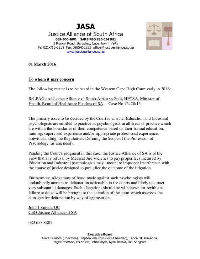 CMS - JASA's letter - Allegations fraud and interference ...