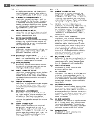 Scrap Requirements Scrap Specifications Circular | PDF