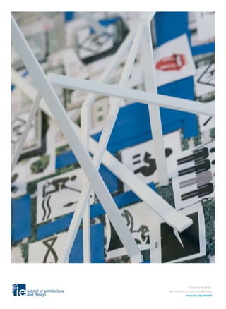 Find out more at:
admissions.architecture@ie.edu
www.ie.edu/mamd
 