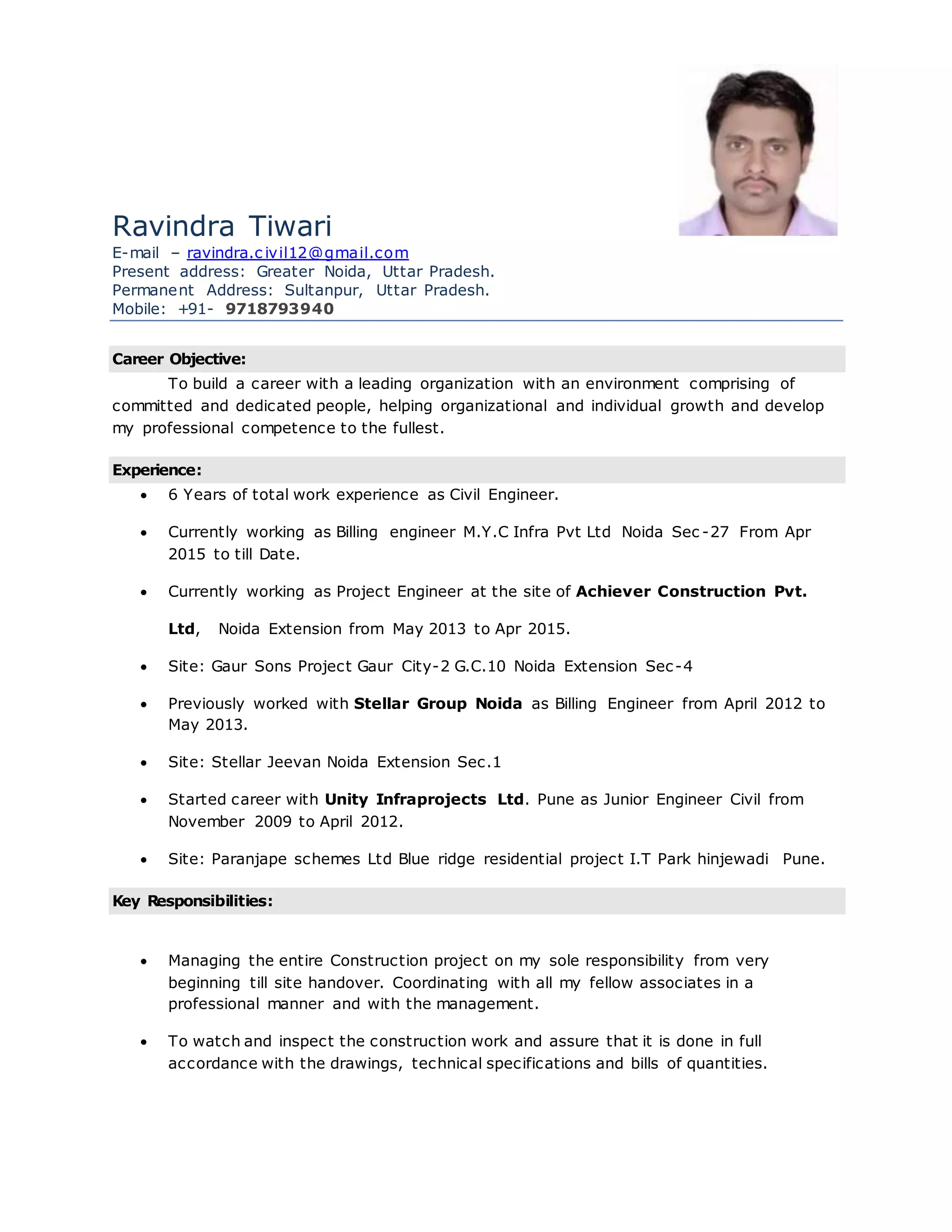 Ravindra_resume | PDF