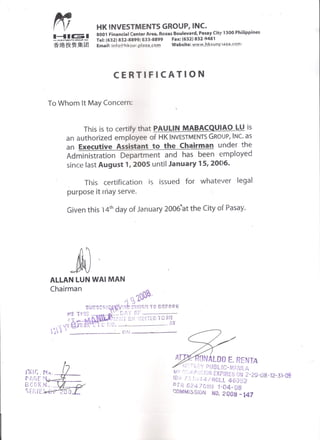 PML Certification 01 HIGI