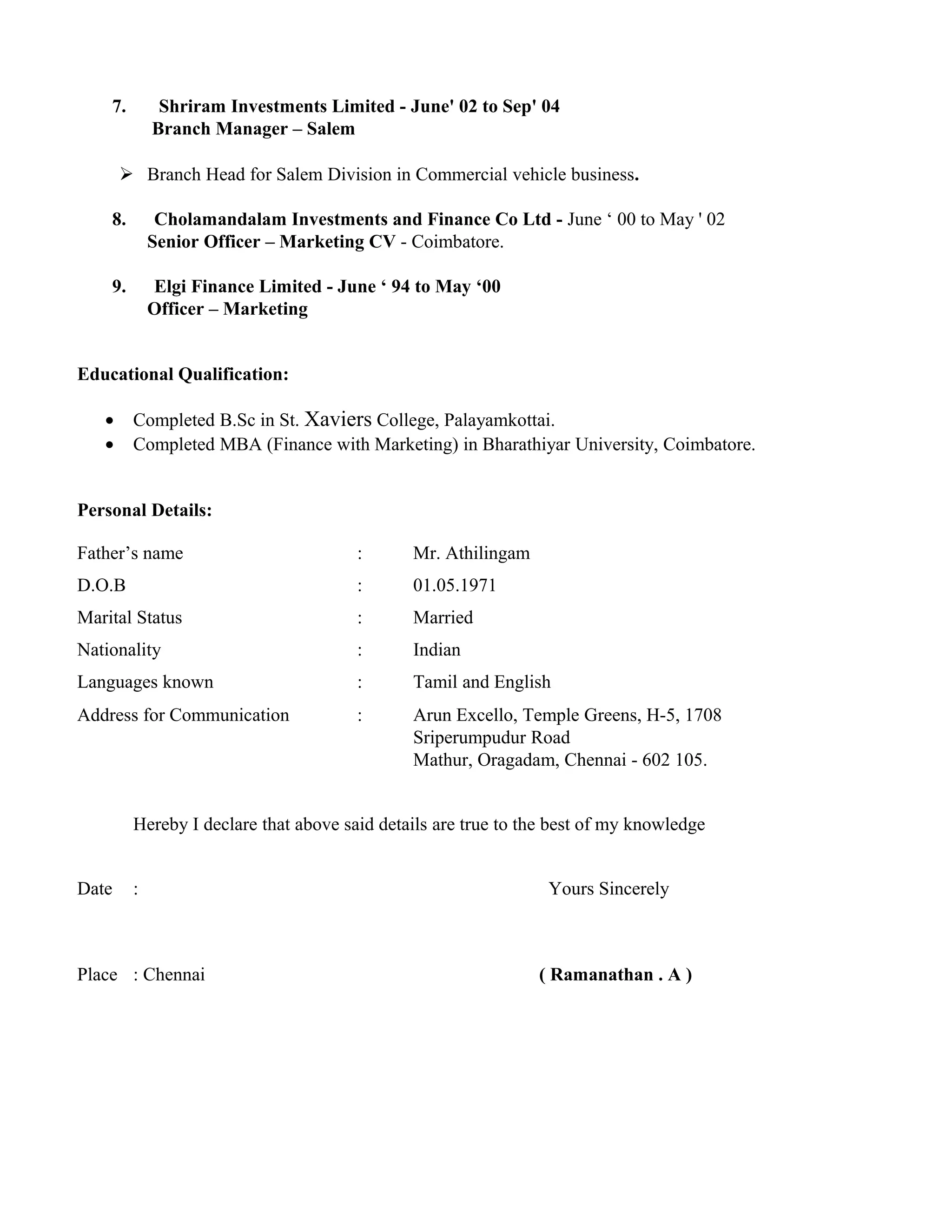 Ramanathan A - CV | DOC